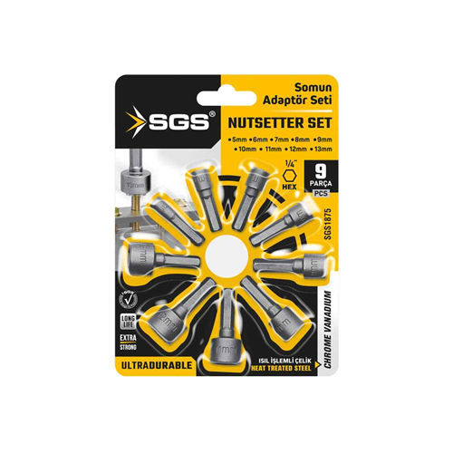 SGS Somun Adaptörü Seti 9 Parça (20/Paket) ✓